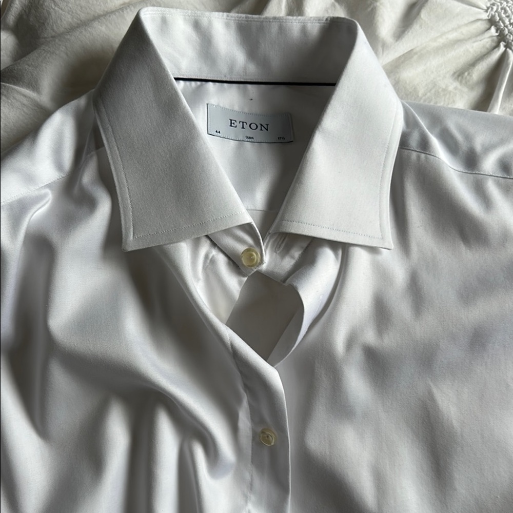 ETON Men's White Dress Shirt, French cuff
